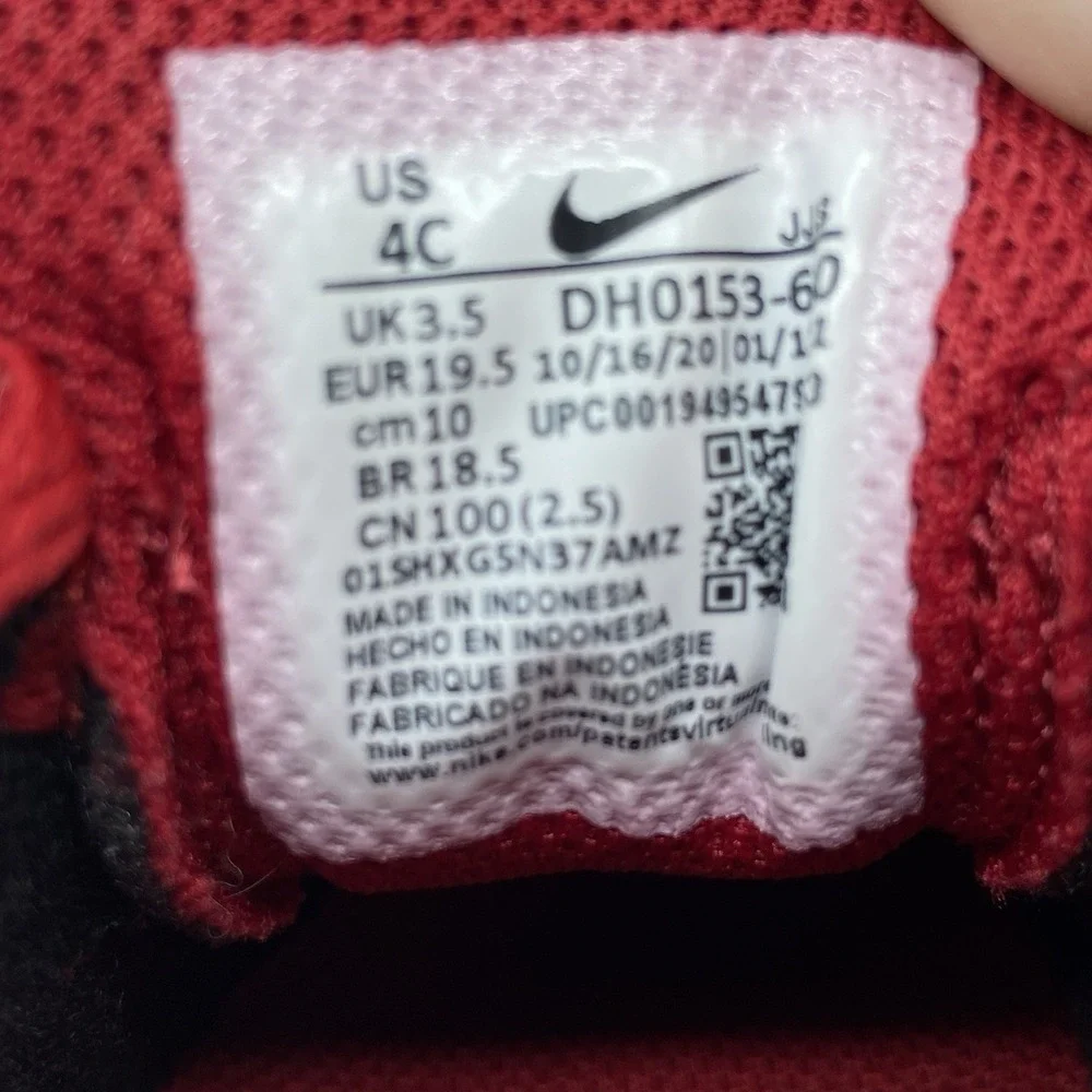 Nike Size 4C Kids Toddler Shoes Athletic Sneakers Running Triple Red Air Max Chi